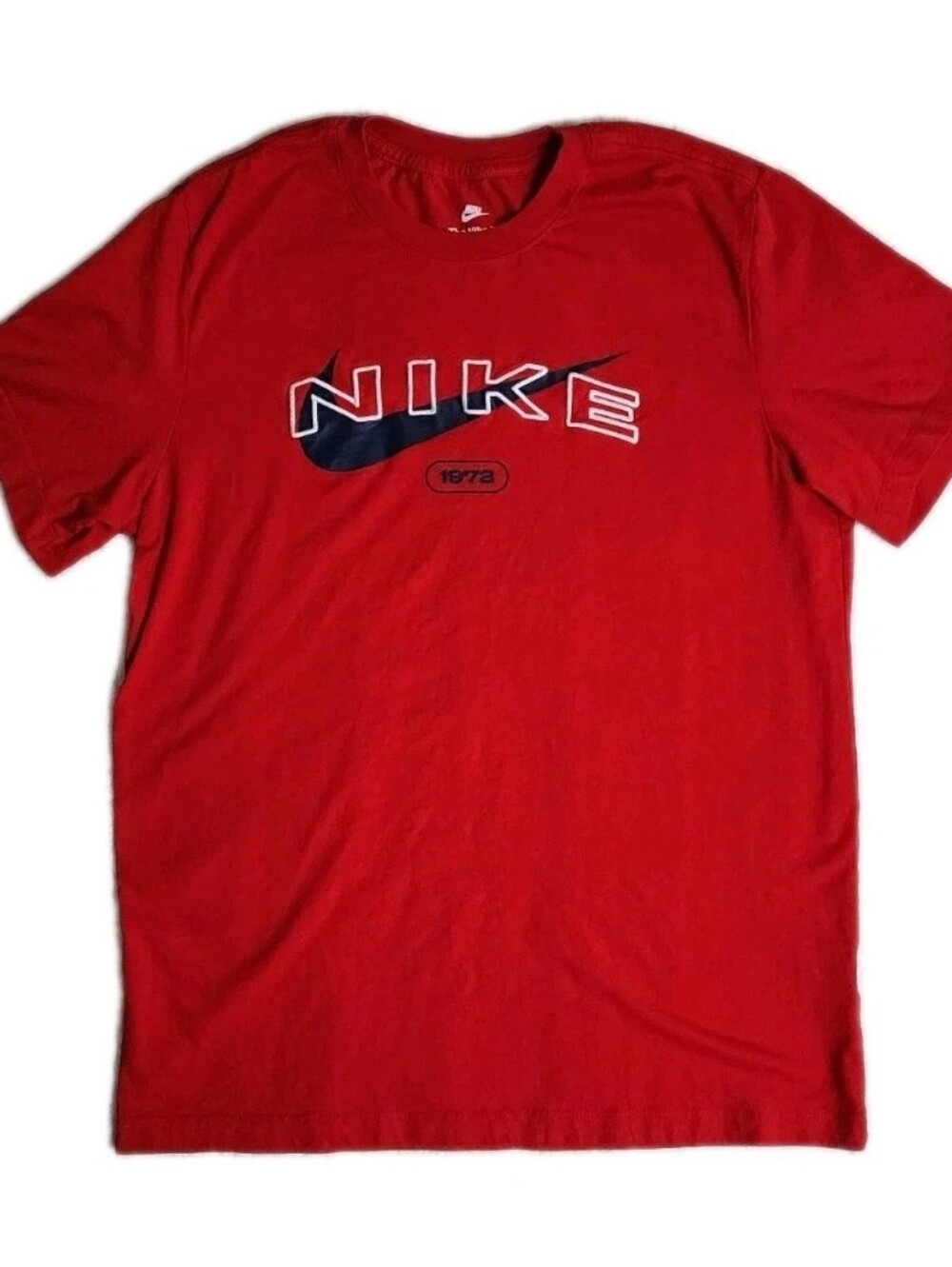 Nike Tee Shirt Mens Red Short Sleeve NIKE STETCHED